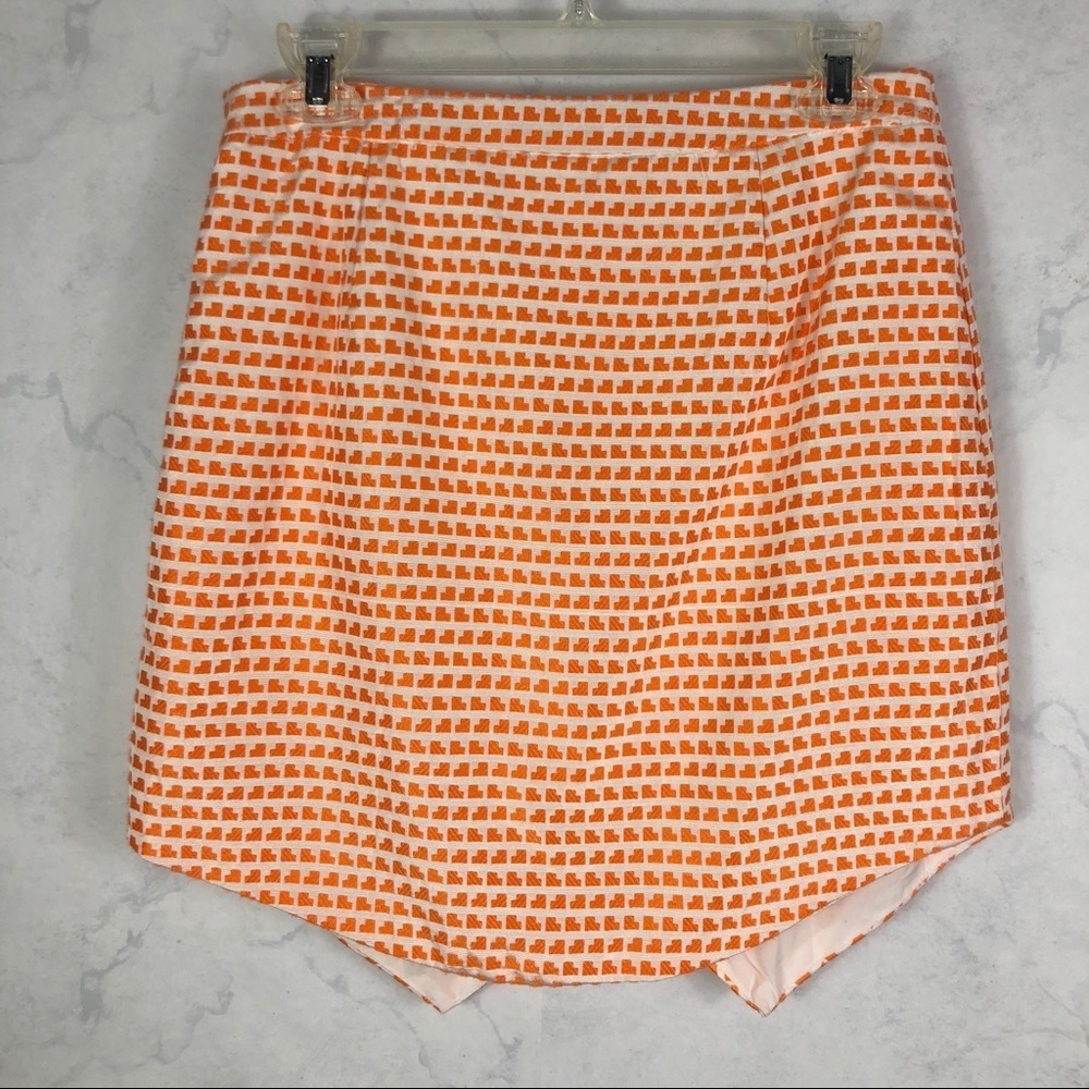 [Do & Be] White & Orange Wrap Skirt - Picture 4 of 4
